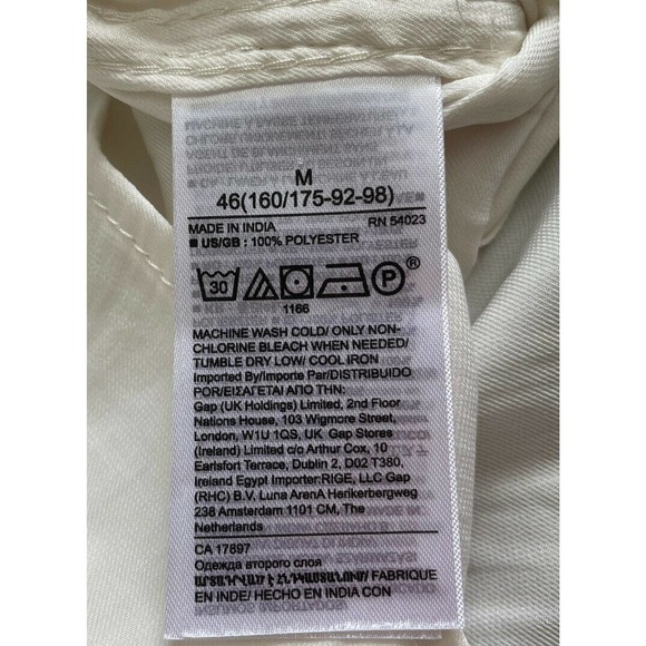 Banana Republic Womens M Blouse Ivory Collared Button Down Long Sleeve NWT L6 - Picture 8 of 10